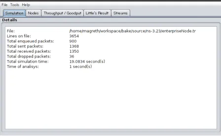 Figure 2.7 Tracemetrics: Trace analyzer for NS-3