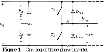Figure 1 – One-leg of three phase inverter 