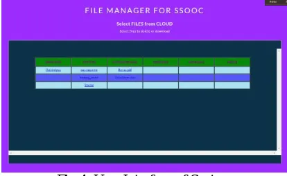 Fig 4: User Interface of System 