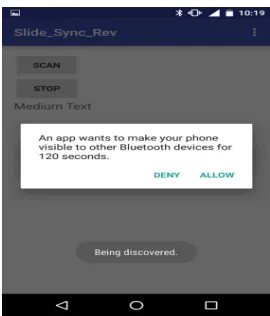 Fig 11 : Checking Bluetooth Visibility at audience side 