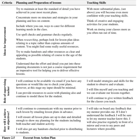 Figure 2.5 Excerpt from Action Plan 