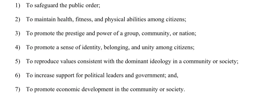 Figure 3.1. Coakley and Donnelly’s seven rationales for government involvement in sport  