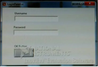 Figure 3:  LabVIEW Program Login System 