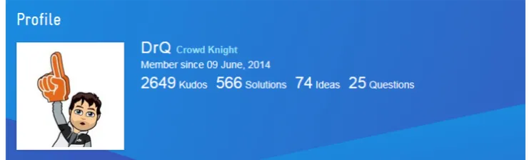 Table 2 Number of badges awarded for Kudos, solutions and replies (as at 5/1/2017) 