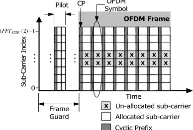 Figure 4: OFDM frame structure 