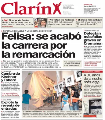 Figure 7. Last front page published on March 24, 2006. 