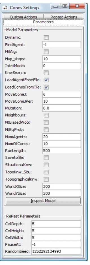 Figure 23: Cones Settings