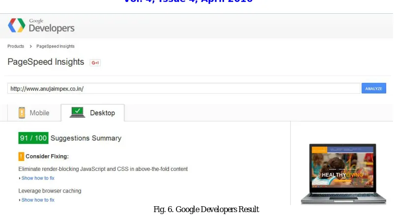 Fig. 6. Google Developers Result  