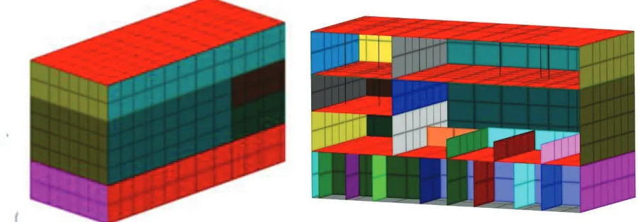 Figure 5 Low-Rise Concrete Shearwall Building; Outside View (left) and Section View (right) 