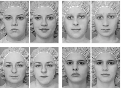Figure 5:  Examples of facial composites taken from a commonly used stimulus set developed by Le Grand et al