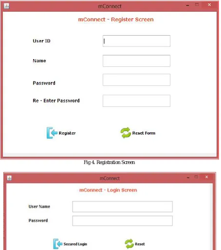 Fig 4. Registration Screen  