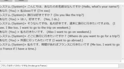 Figure 5: Screenshot of the text chat interface.