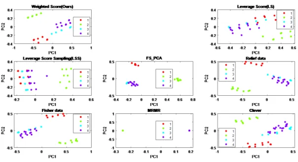 Figure 3.7: Soybean data projection on the first two principal components