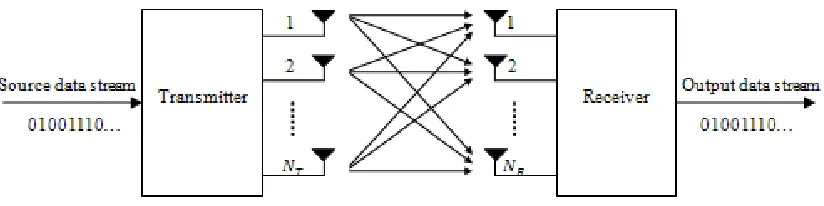 Figure 1.1: Block Diagram of MIMO System 
