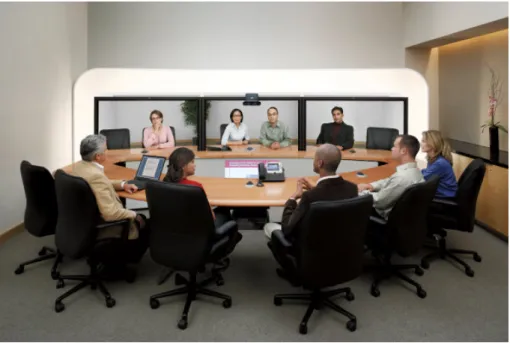 Figure 1.2: Videoconferencing room (Cisco Telepresence 3000).