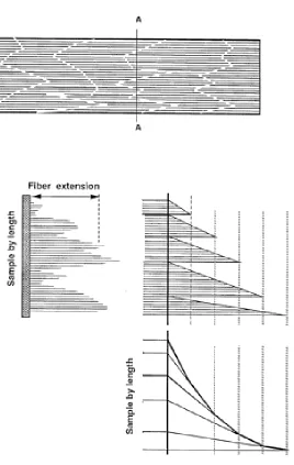 Figure 2.5: Random caught fibers and fibrogram curve [100].