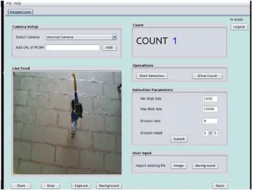 Fig 3: Image Based Counting GUI 