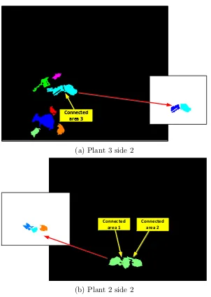 Figure 4.27: (a) Colour image of area 3, plant 3 after separation using ENBD and ZNC