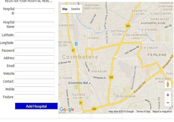 Fig 6. Adding and tracking the medical centre  