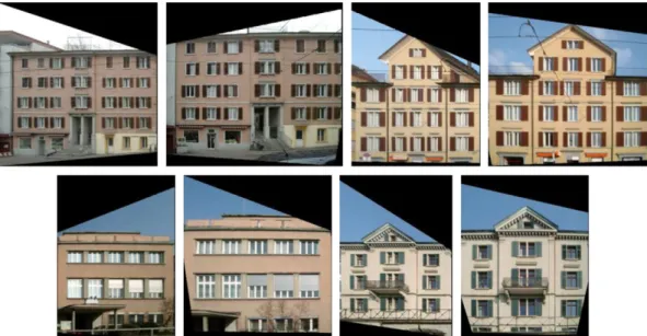 Fig. 13. Some results of viewpoint normalization using the focal lengths calculated in the step of tilt rectiﬁcation