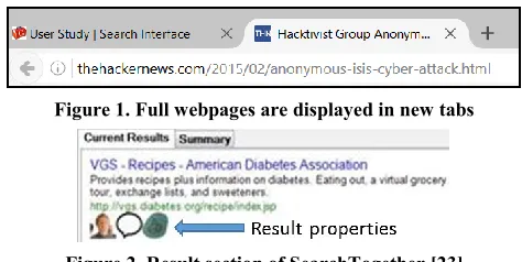 Figure 1. Full webpages are displayed in new tabs 