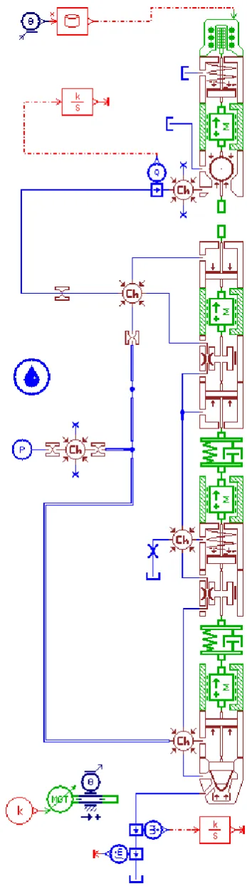 Fig. 5 Complete sketch of the electronic fuel injector model 