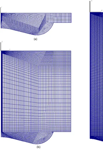 Fig. 2 Mesh changes with piston movements 