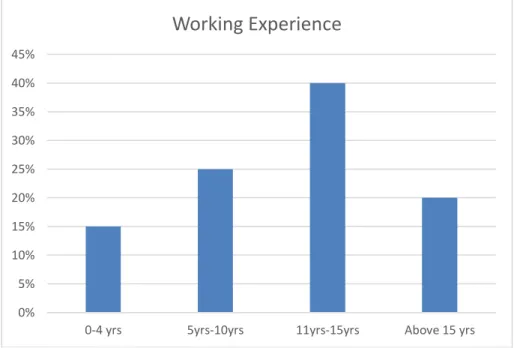 Figure 1. Respondents working experiences 
