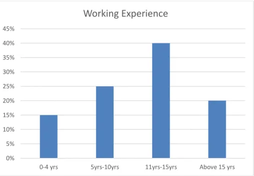 Figure 1. Respondents working experiences 