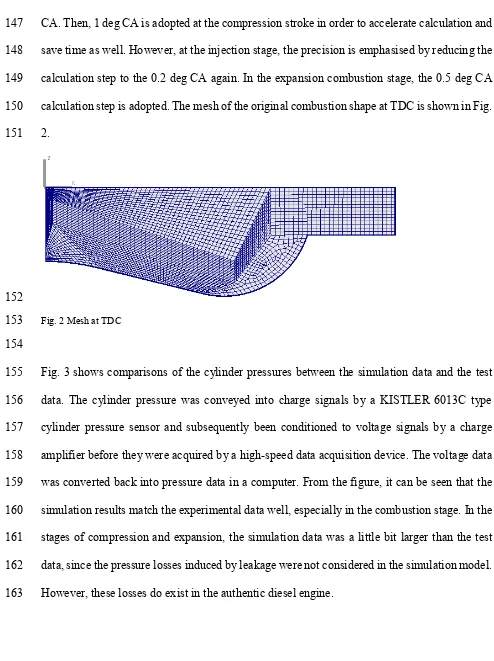 Fig. 2 Mesh at TDC 