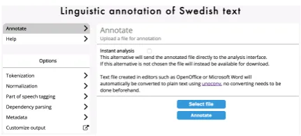 Figure 2. Users can upload one or several texts