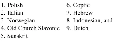 Table 1: Representative languages for UD parsingresource development.