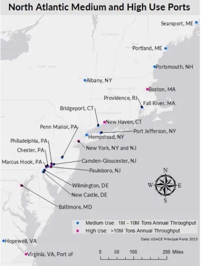 Figure 3 Study Area Ports