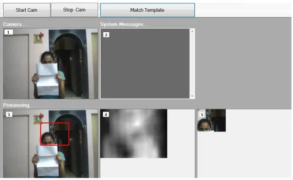Fig. 4. Camera interface starts after clicking on start button.   