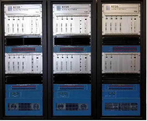 Figure 1 RTDS Hardware (cubicles) 
