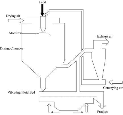Figure 2:  Diagram of a two-phase Spray Dryer  