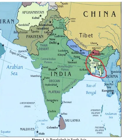 Figure 1. 1: Bangladesh in South Asia 