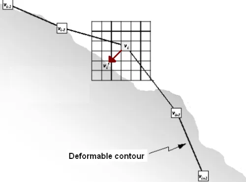 Figure 3.1 Active contour’s movement 