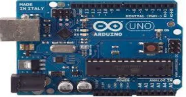 Fig. 4 shows theArduino system.It provides set of digital and analog I/O pins that can be interfaced to various expansion boards and other circuits, the board includes serial communication interfaces, USB on some models, for loading programs from personal 