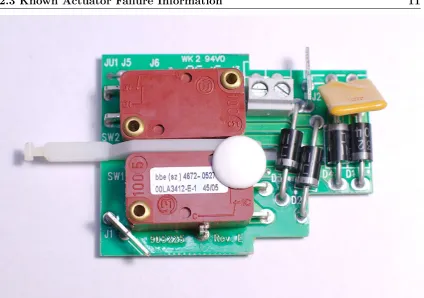 Figure 2.3: The internal limit switch circuit board from a Linak LA34 linear actuator showing