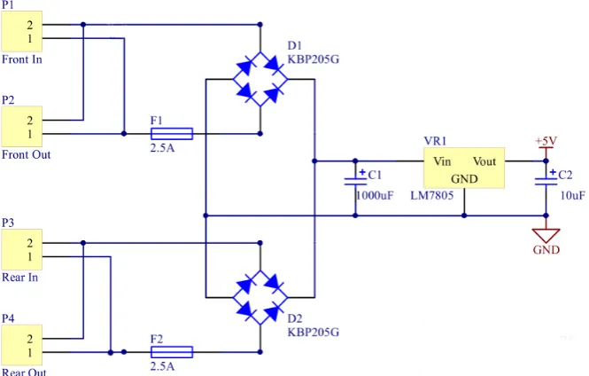 Figure 4.4: Mansell Power Lifter data logger power supply schematic. (Source: author)