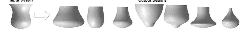 Figure 1. Variant shapes of vase model obtained by the proposed methodology 