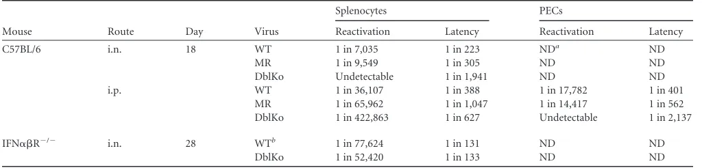 TABLE 1 Summary of virus latency and reactivation