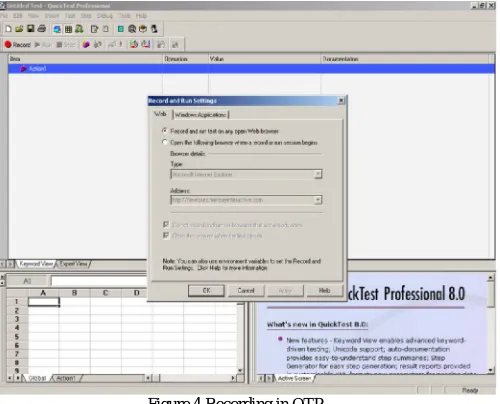 Figure 5 Generating Scripting Language in Load Runner  