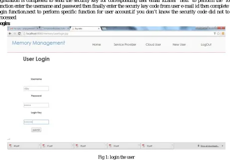 Fig 1: login the user  