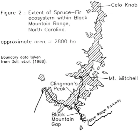 Figure 1 : Location and extent ofMt. Mitchell State Park,