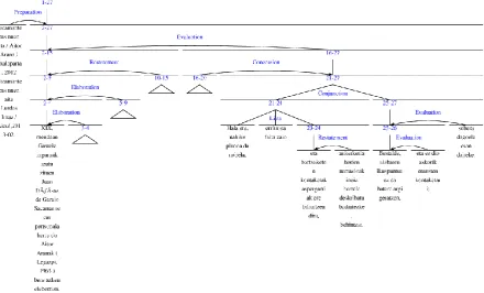 Figure 1: Central unit and the central subconstituent of EVALUATION in text LIB28