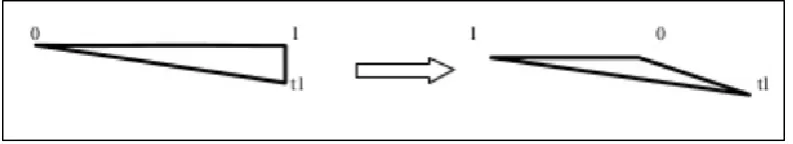 Figure 2-5 Replacement of Right Angled Triangles with Narrow Triangles (Shepherd & Jarosz, 2006) 