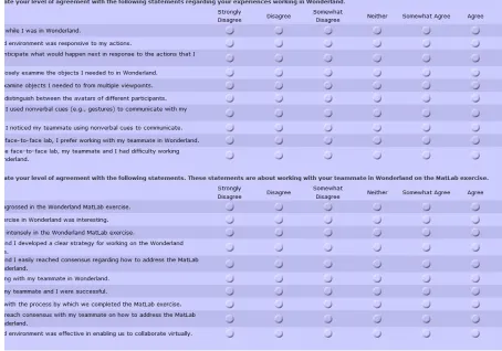 Figure 2.4: The survey questionnaire