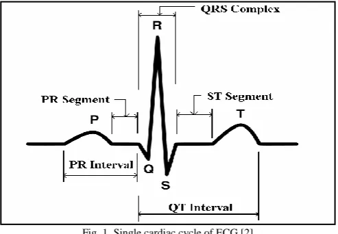 Fig. 1. Single cardiac cycle of ECG [2]  